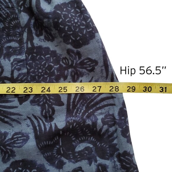 Encore by Idina Menzel Petite Cotton Gauze Ankle Pants Blue Floral Print 2XP - Picture 14 of 16